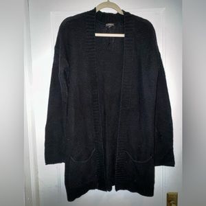 Black Express open cardigan with pockets